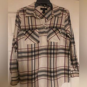 Style & Co. Plaid Top